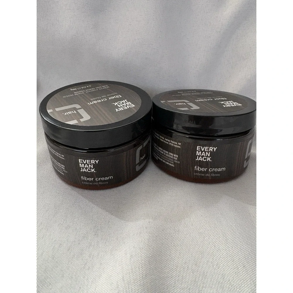 NEW Every Man Jack Hair Fiber Cream Matte Finish Firm Hold 3.4 oz 2 Pack Men's